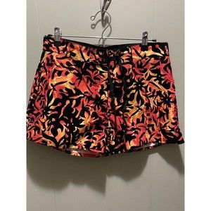 Kanu Surf Kids Medium Fire Orange Swim Trunks Draw Strings